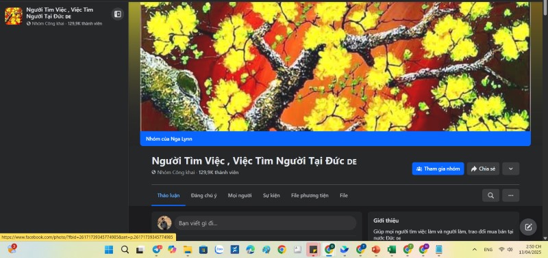 Nhóm “Người tìm việc, việc tìm người tại Đức” trên facebook là nơi chia sẻ cơ hội việc làm thêm quý giá.