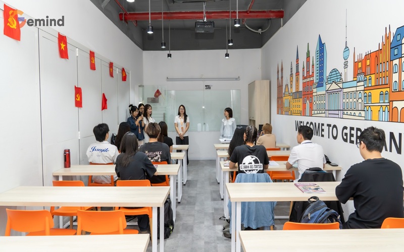 Không gian lớp học tiếng Đức tại Gemind – môi trường học tập hiện đại, thân thiện và chuyên nghiệp
