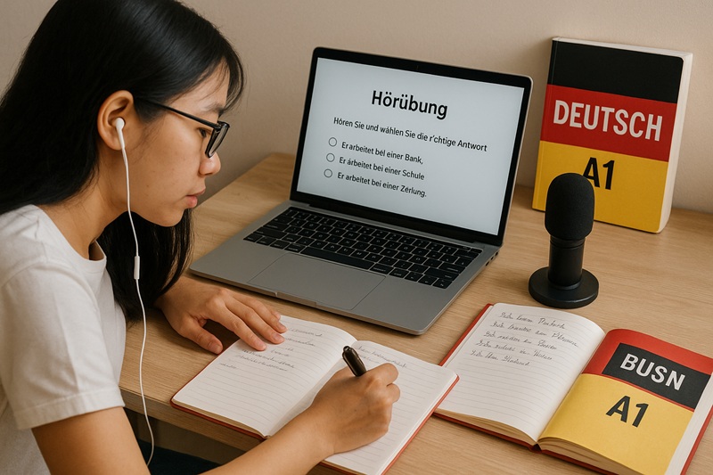 Kết hợp song song 4 kỹ năng nghe - nói - đọc - viết khi học tiếng Đức để cải thiện ngữ pháp